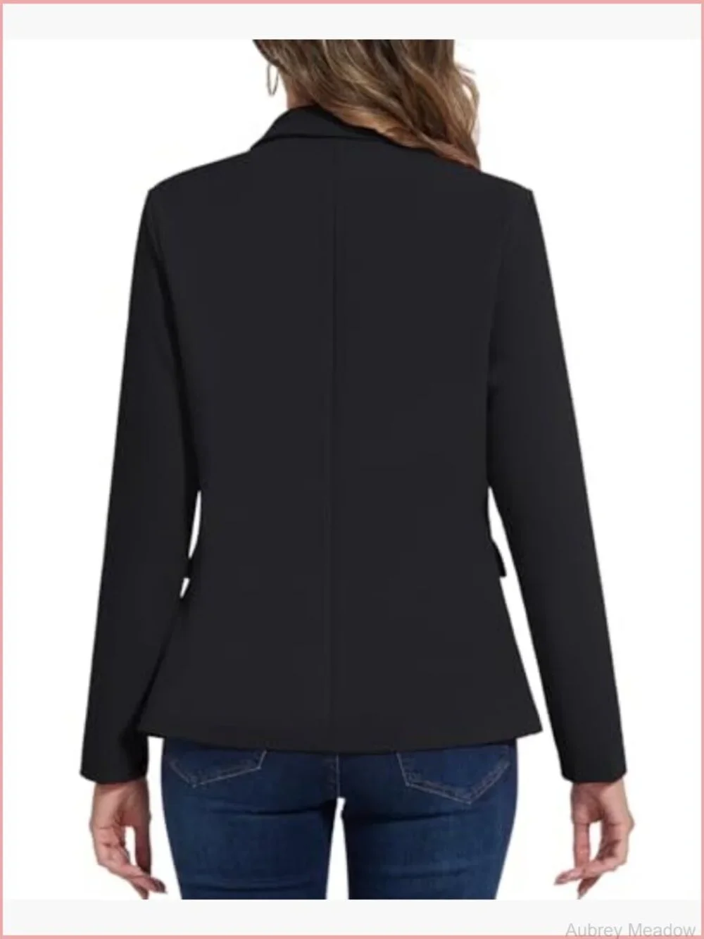 Casual Work Blazer Long Sleeve Button Front Notch Lapel Jacket with Pockets